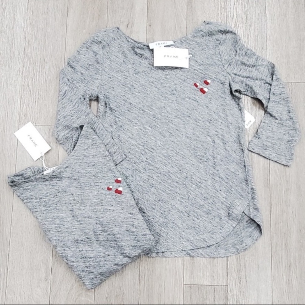 Long sleeve grey linen T-Shirt - new